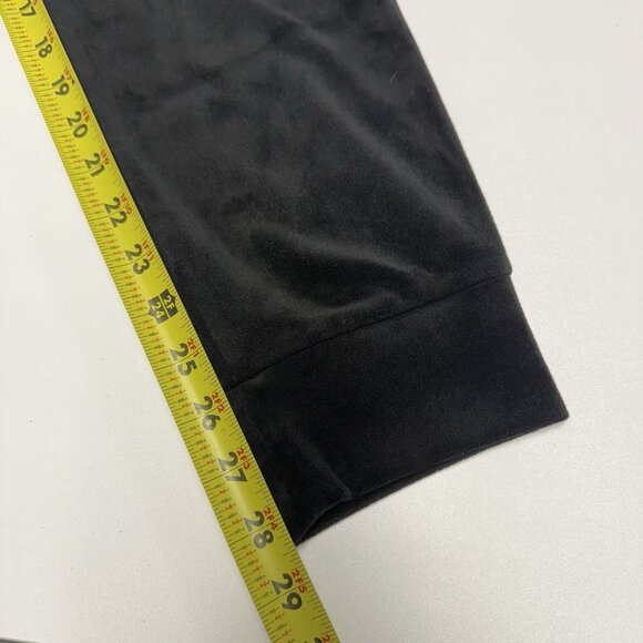 Y2K Style Velour Pants Womens Small Black 'Bite Me' Rhinestones Casual (25x28.5) - Picture 11 of 13